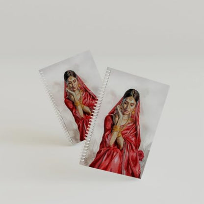 Art to Doors | Elegance | Artist Riika Kandhola | Spiral Notebooks | A5 Size Paper | 120 Pages | 70 GSM Paper | Attractive Cover Designs | Soft Cover | Notebooks for College Students