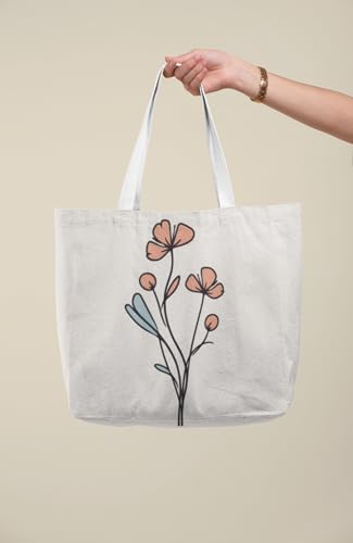 Art to Doors | Painted Bloom | Tote Bags | Shopping Bag For Grocery | Aesthetic Carry Bag | Tote Bag for Shopping, Travel, office & beach bags for women