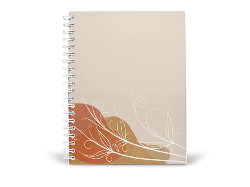 Art to Doors | Muted Tones and Delicate Branch | Spiral Notebooks | A5 Size Paper | 120 Pages | 70 GSM Paper | Attractive Cover Designs