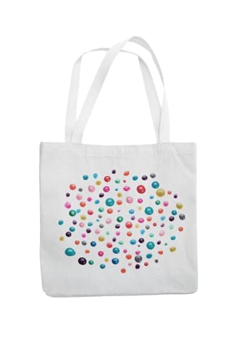 Art to Doors | Joyful Dots | Tote Bags | Shopping Bag For Grocery | Aesthetic Carry Bag | Tote Bag for Shopping, Travel, office & beach bags for women