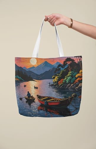 Art to Doors | Serene Solitude | Tote Bags | Shopping Bag For Grocery | Aesthetic Carry Bag | Tote Bag for Shopping, Travel, office & beach bags for women|