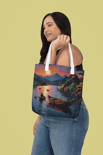 Art to Doors | Serene Solitude | Tote Bags | Shopping Bag For Grocery | Aesthetic Carry Bag | Tote Bag for Shopping, Travel, office & beach bags for women|