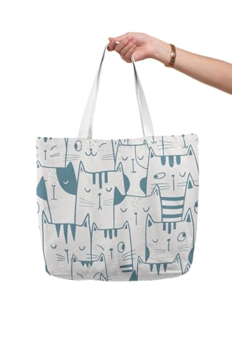 Art to Doors | Cat Serenade | Tote Bags | Shopping Bag For Grocery | Aesthetic Carry Bag | Tote Bag for Shopping, Travel, office & beach bags for women