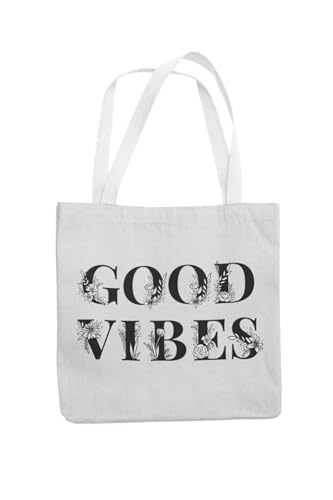 Art to Doors | Good Vibes | Tote Bags | Shopping Bag For Grocery | Aesthetic Carry Bag | Tote Bag for Shopping, Travel, office & beach bags for women