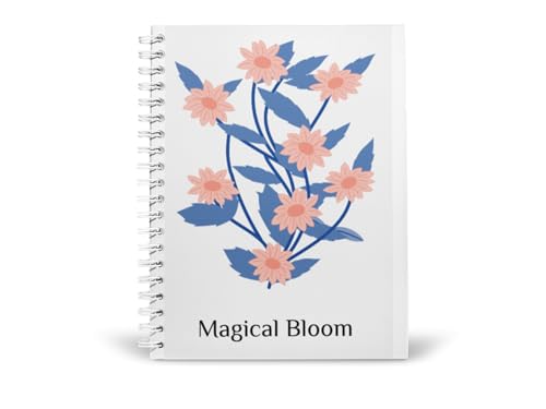 Art to Doors | Magical Bloom | Spiral Notebooks | A5 Size Paper | 120 Pages | 70 GSM Paper | Attractive Cover Designs