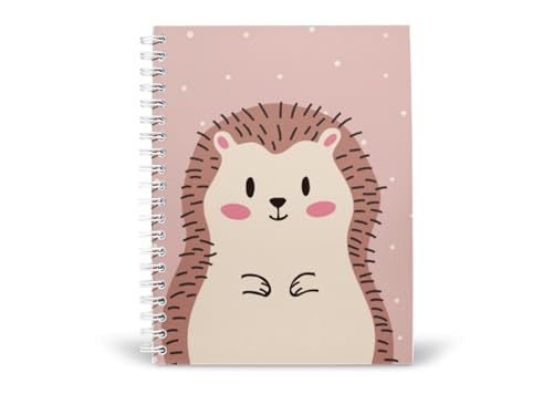 Art to Doors | Cute hedgehog | Spiral Notebooks | A5 Size Paper | 120 Pages | 70 GSM Paper | Attractive Cover Designs