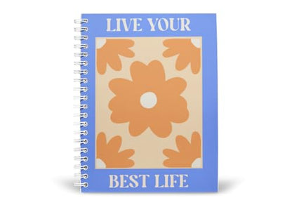 Art to Doors | Live Your Best Life | Spiral Notebooks | A5 Size Paper | 120 Pages | 70 GSM Paper | Attractive Cover Designs