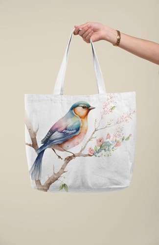 Art to Doors | Bird Song | Tote Bags | Shopping Bag For Grocery | Aesthetic Carry Bag | Tote Bag for Shopping, Travel, office & beach bags for women