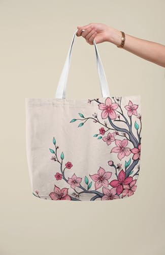 Art to Doors | Beauty in Bloom | Tote Bags | Shopping Bag For Grocery | Aesthetic Carry Bag | Tote Bag for Shopping, Travel, office & beach bags for women