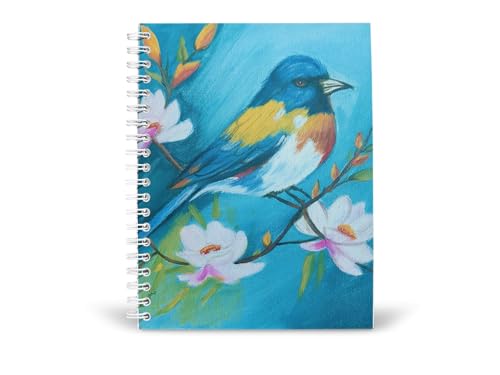 Art to Doors | Bird Acrylic Painting | Artist Mayuri Verma | Spiral Notebooks | A5 Size Paper | 120 Pages | 70 GSM Paper | Attractive Cover Designs