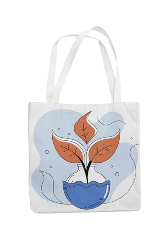 Art to Doors | Growth in a Flask | Tote Bags | Shopping Bag For Grocery | Aesthetic Carry Bag | Tote Bag for Shopping, Travel, office & beach bags for women