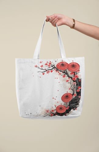 Art to Doors | Plum Blossom Dance | Tote Bags | Shopping Bag For Grocery | Aesthetic Carry Bag | Tote Bag for Shopping, Travel, office & beach bags for women