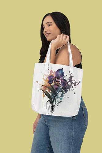 Art to Doors | Orchid Bloom | Tote Bags | Shopping Bag For Grocery | Aesthetic Carry Bag | Tote Bag for Shopping, Travel, office & beach bags for women|