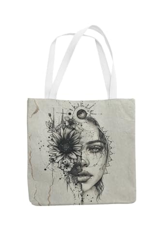 Art to Doors | Sunflower Soul | Tote Bags | Shopping Bag For Grocery | Aesthetic Carry Bag | Tote Bag for Shopping, Travel, office & beach bags for women|