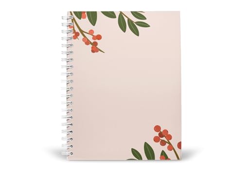 Art to Doors | Berry Branches | Spiral Notebooks | A5 Size Paper | 120 Pages | 70 GSM Paper | Attractive Cover Designs