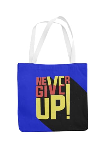 Art to Doors | Never Give Up! | Tote Bags | Shopping Bag For Grocery | Aesthetic Carry Bag | Tote Bag for Shopping, Travel, office & beach bags for women