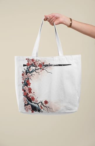 Art to Doors | Sakura's Edge | Tote Bags | Shopping Bag For Grocery | Aesthetic Carry Bag | Tote Bag for Shopping, Travel, office & beach bags for women