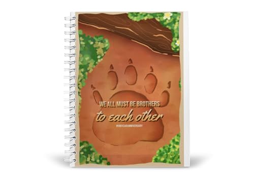 Art to Doors | We All Must Be Brothers | Spiral Notebooks | A5 Size Paper | 120 Pages | 70 GSM Paper | Attractive Cover Designs