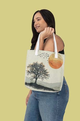 Art to Doors | Treetop Harmony | Tote Bags | Shopping Bag For Grocery | Aesthetic Carry Bag | Tote Bag for Shopping, Travel, office & beach bags for women