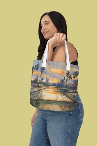 Art to Doors | Dusk's Tranquility | Tote Bags | Shopping Bag For Grocery | Aesthetic Carry Bag | Tote Bag for Shopping, Travel, office & beach bags for women