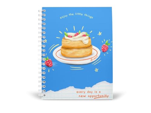 Art to Doors | Enjoy the Little Things Cake | Spiral Notebooks | A5 Size Paper | 120 Pages | 70 GSM Paper | Attractive Cover Designs