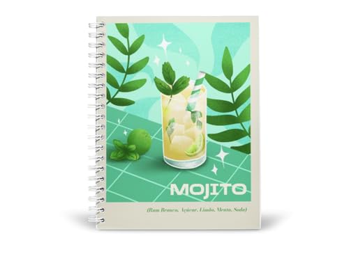 Art to Doors | Mojito | Spiral Notebooks | A5 Size Paper | 120 Pages | 70 GSM Paper | Attractive Cover Designs