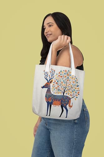 Art to Doors | Woodland Wonder | Tote Bags | Shopping Bag For Grocery | Aesthetic Carry Bag | Tote Bag for Shopping, Travel, office & beach bags for women|