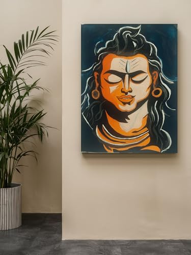 Art to Doors | Lord Shiva | Artist Bindu Kamboj | Vertical | Art Prints | Home Decor | Wall Art | Gift Items | Canvas Frame