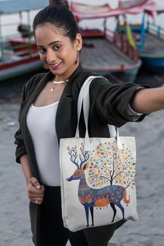 Art to Doors | Woodland Wonder | Tote Bags | Shopping Bag For Grocery | Aesthetic Carry Bag | Tote Bag for Shopping, Travel, office & beach bags for women|