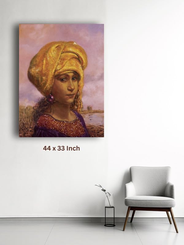 Art to Doors | Sweet Prava With Yellow Turban | Artist Arindam Gupta | Vertical | Art Print | Home Decor | Wall Decor | Gift Items | Wall Art