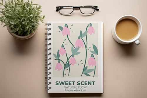 Art to Doors | Sweet Scent | Spiral Notebooks | A5 Size Paper | 120 Pages | 70 GSM Paper | Attractive Cover Designs