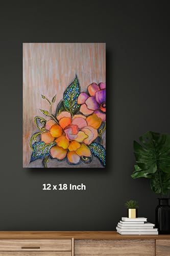 Art to Doors | Mystical Bloom | Artist Deepika Khemani | Vertical | Art Prints | Home Decor | Wall Art | Gift Items | Canvas Frame