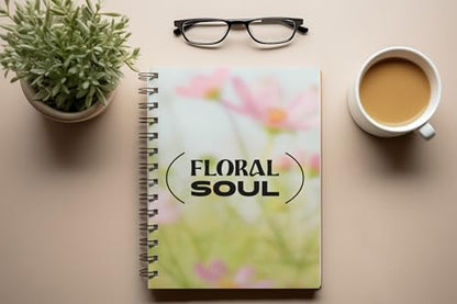 Art to Doors | Floral Soul | Spiral Notebooks | A5 Size Paper | 120 Pages | 70 GSM Paper | Attractive Cover Designs