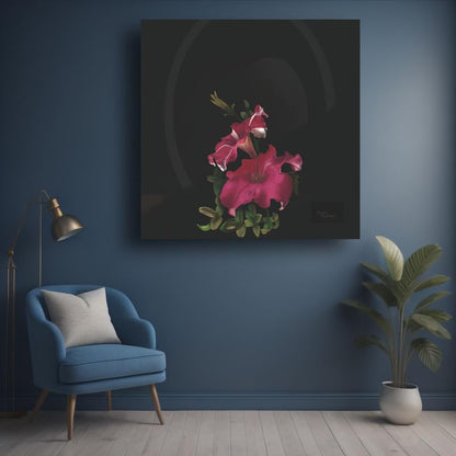 Art to Doors|Petunia Blooming | Artist Sanando Bhattacharjee| Square | Art Print | Home Decor | Wall Decor | Gift Items | Canvas Frame