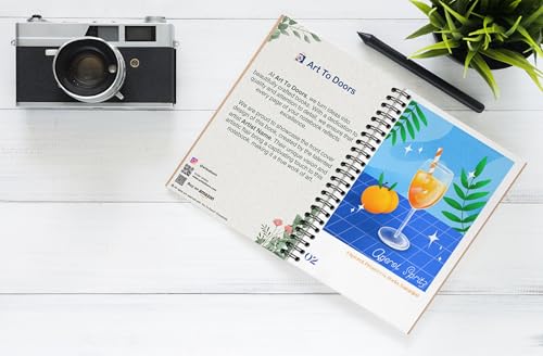 Art to Doors | Aperol Spritz | Spiral Notebooks | A5 Size Paper | 120 Pages | 70 GSM Paper | Attractive Cover Designs