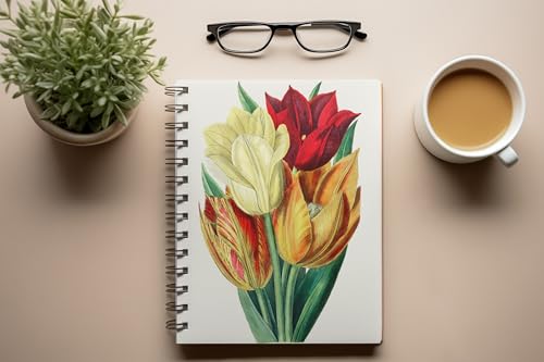 Art to Doors | Springtime Blooms | Spiral Notebooks | A5 Size Paper | 120 Pages | 70 GSM Paper | Attractive Cover Designs