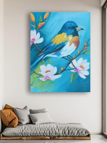 Art to Doors | Bird Acrylic Painting | Artist Mayuri Verma | Vertical | Art Prints | Home Decor | Wall Decor | Gift Items | Wall Art