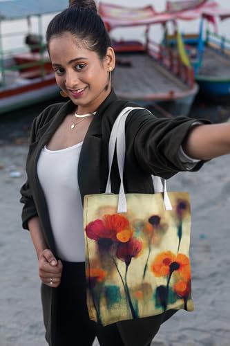 Art to Doors | Bloom & Gloom | Tote Bags | Shopping Bag For Grocery | Aesthetic Carry Bag | Tote Bag for Shopping, Travel, office & beach bags for women|