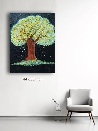 Art to Doors | Tree Painting On Canvas | Artist Asma Shabeer | Vertical | Art Prints | Home Decor | Wall Art | Gift Items | Canvas Frame