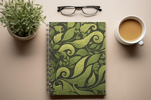 Art to Doors | Ornate Leaf Scroll Pattern | Spiral Notebooks | A5 Size Paper | 120 Pages | 70 GSM Paper | Attractive Cover Designs