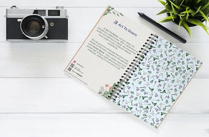 Art to Doors | Sprig and Berry Pattern | Spiral Notebooks | A5 Size Paper | 120 Pages | 70 GSM Paper | Attractive Cover Designs