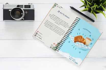 Art to Doors | A Quick Little Breakfast | Spiral Notebooks | A5 Size Paper | 120 Pages | 70 GSM Paper | Attractive Cover Designs