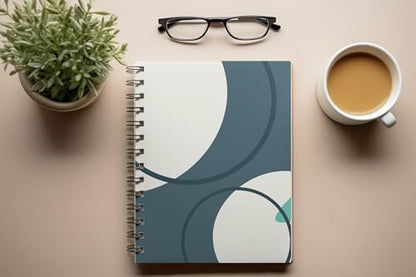 Art to Doors | Circular Overlap | Spiral Notebooks | A5 Size Paper | 120 Pages | 70 GSM Paper | Attractive Cover Designs