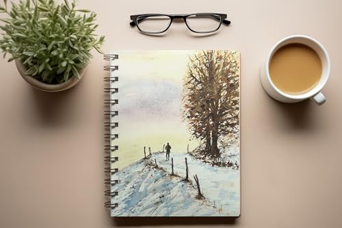 Art to Doors | Snowy Solitude | Spiral Notebooks | A5 Size Paper | 120 Pages | 70 GSM Paper | Attractive Cover Designs