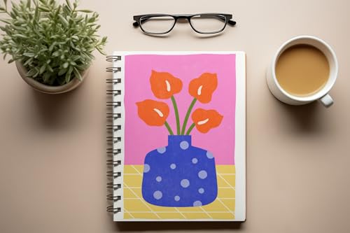 Art to Doors | A Burst of Spring | Spiral Notebooks | A5 Size Paper | 120 Pages | 70 GSM Paper | Attractive Cover Designs