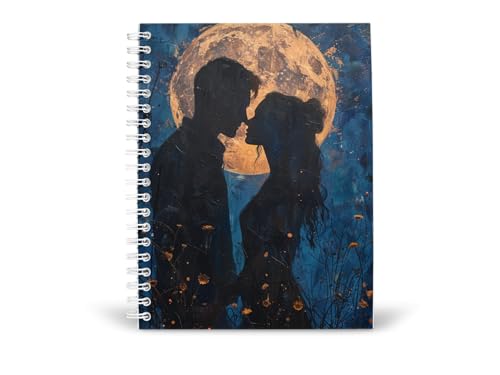 Art to Doors | Tender Moment Under the Stars | Spiral Notebooks | A5 Size Paper | 120 Pages | 70 GSM Paper | Attractive Cover Designs