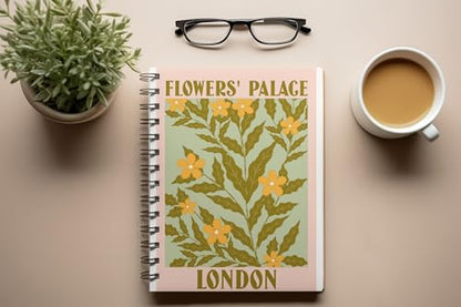 Art to Doors | Flowers' Palace London | Spiral Notebooks | A5 Size Paper | 120 Pages | 70 GSM Paper | Attractive Cover Designs