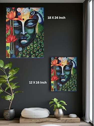 Art to Doors | Krishna Morden Art | Artist Dipa Sinha | Vertical | Art Prints | Home Decor | Wall Art | Gift Items | Canvas Frame