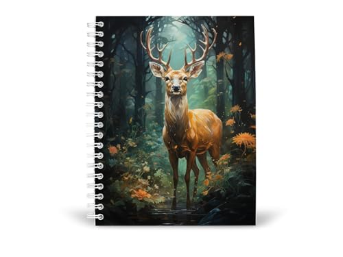 Art to Doors | Noble Creature of the Woods | Spiral Notebooks | A5 Size Paper | 120 Pages | 70 GSM Paper | Attractive Cover Designs