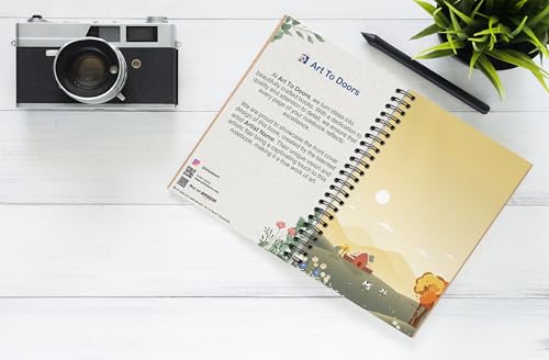 Art to Doors | Golden Light Farm | Spiral Notebooks | A5 Size Paper | 120 Pages | 70 GSM Paper | Attractive Cover Designs